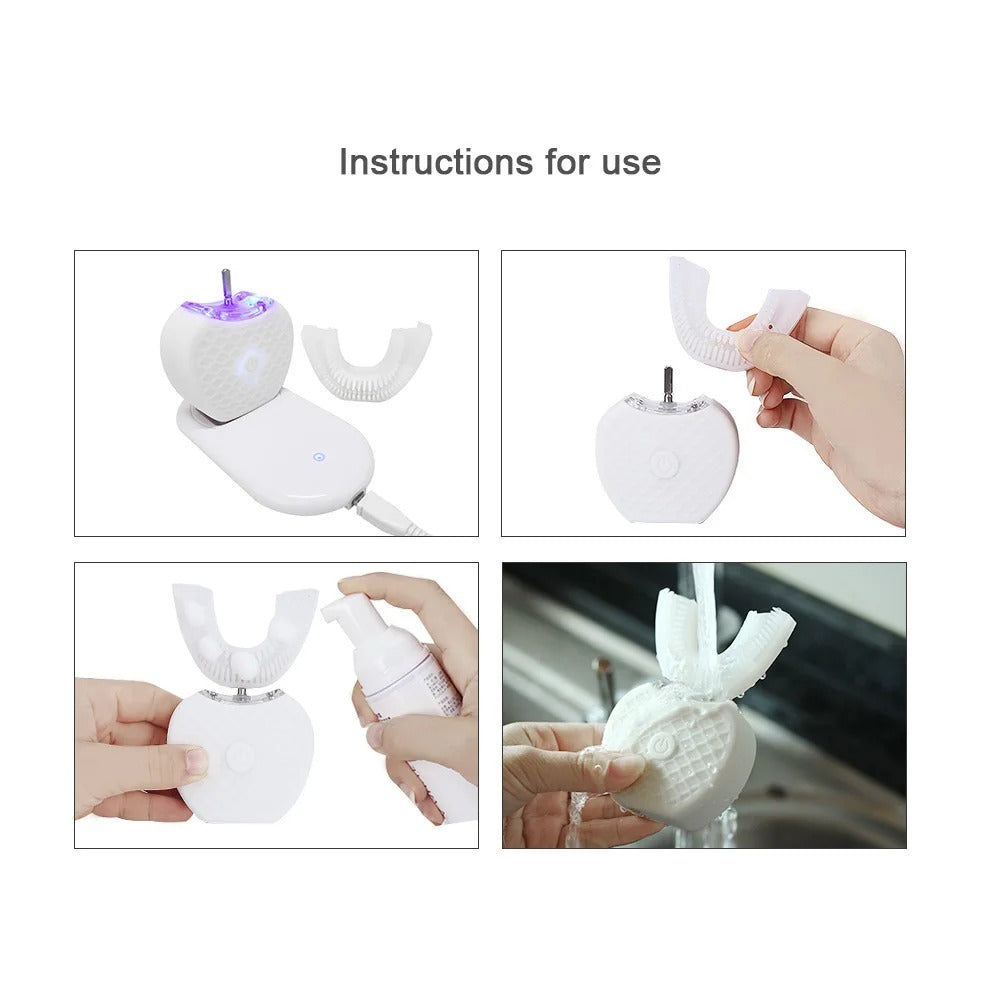 Smart Electric Toothbrush USB Rechargeable U-shaped Tooth