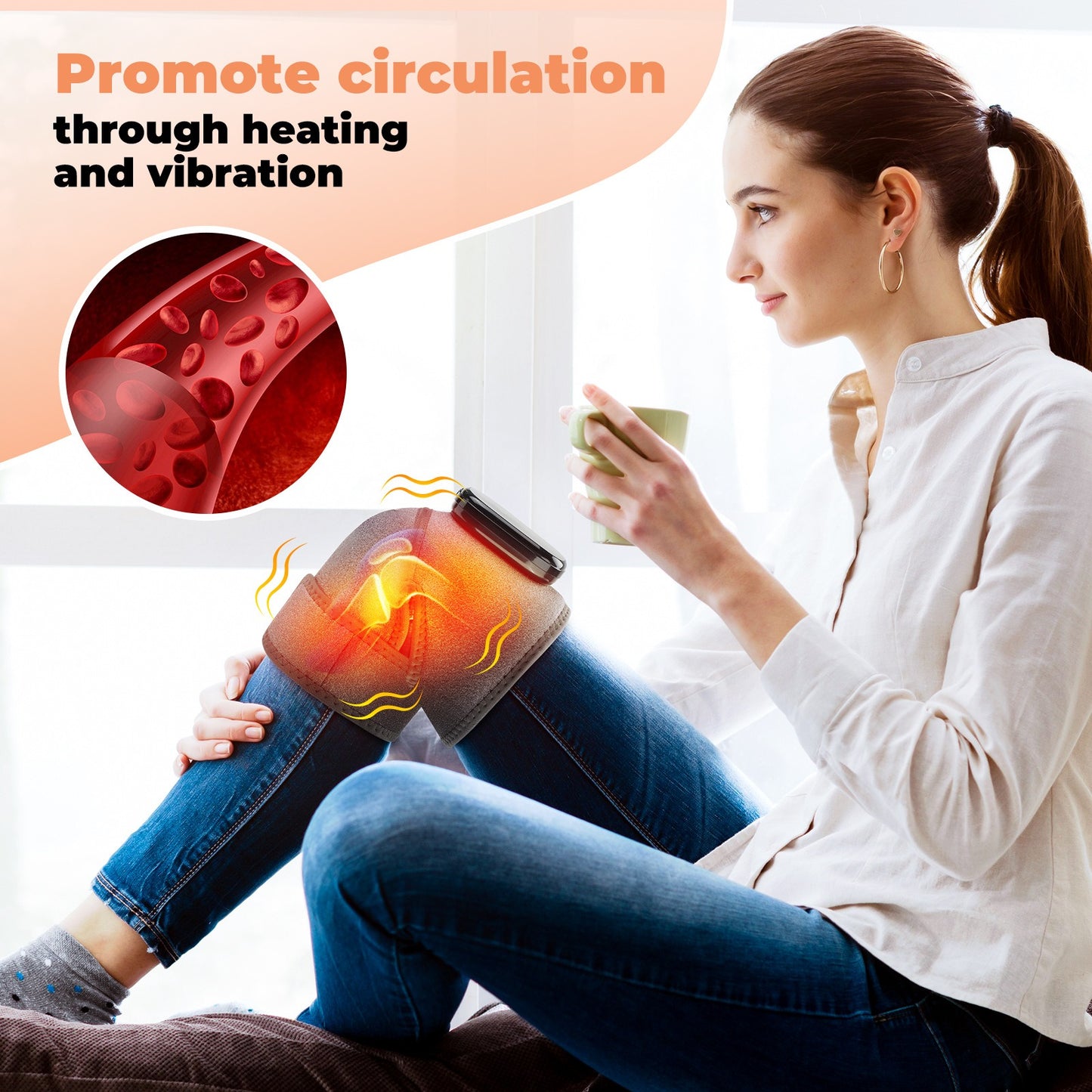 Moxibustion Therapy Device With Warmth Control And Electric Heating Knee Pads