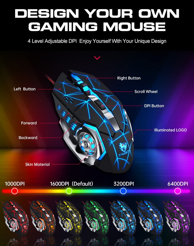 Single Hand Mouse Keyboard Suit