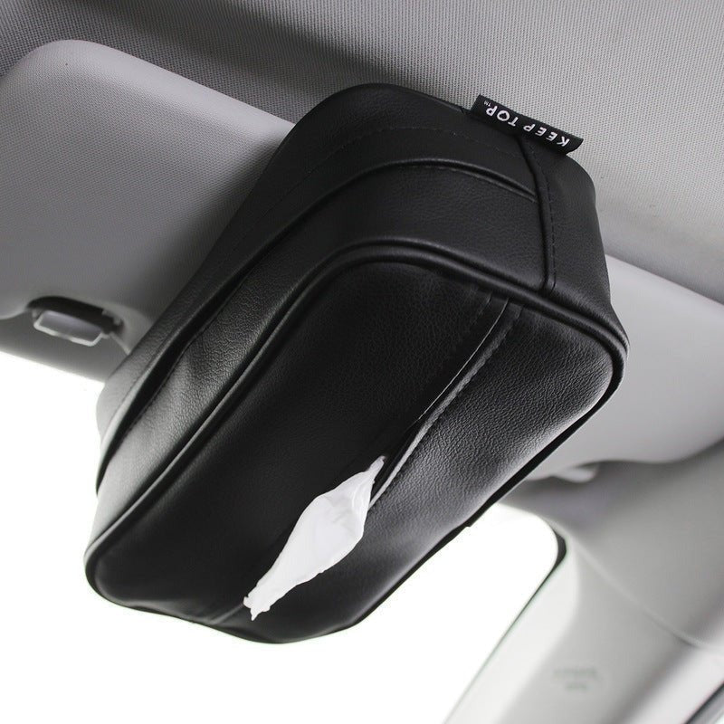 Car PU Hanging Leather Box Car Pumping Paper Bag