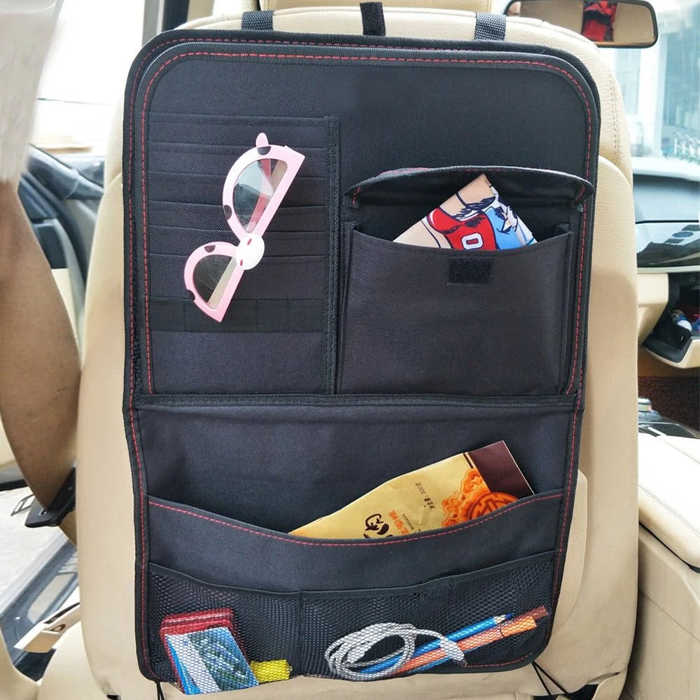 Car Seat Back Organizer Bag Foldable Dining Table Tray Travel Storage Bag