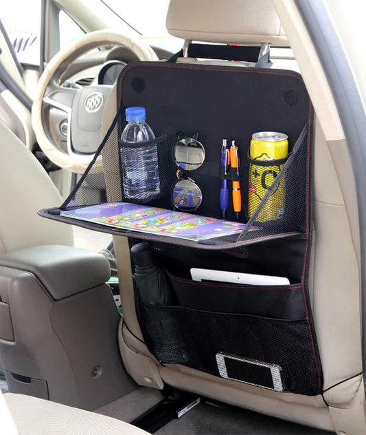 Car Seat Back Organizer Bag Foldable Dining Table Tray Travel Storage Bag